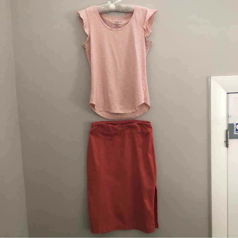 Set: top and skirt,Toad &Co, Size S, soft stretch